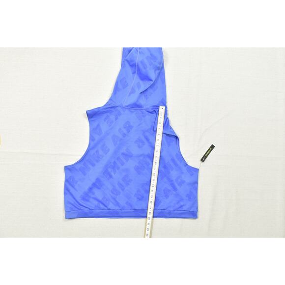 Nike Air Dri-FIT Standard Fit Crop Hoodie Vest Plus Size 1X Blue Athletic NEW - Picture 5 of 8